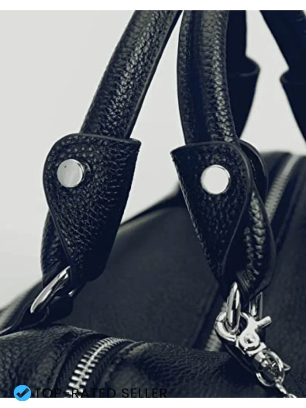 Genuine Leather Satchel Tote Handbag | Adjustable Crossbody Strap | Work Travel